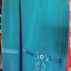 3 piece teal skirt set